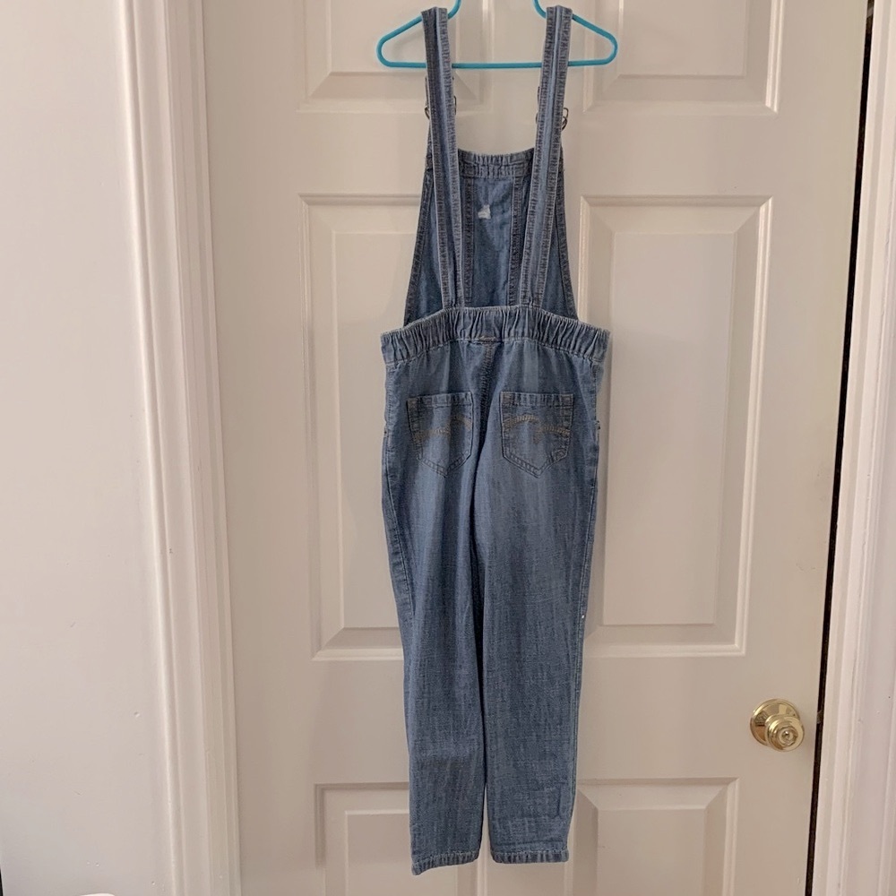 NWT! Justice - Embellished Denim Overalls - Adjustable Girls Size 7 - Picture 3 of 11